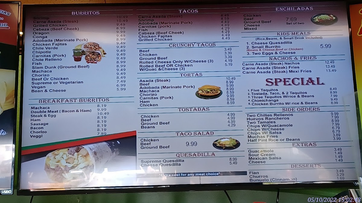 Muchas Gracias Mexican Food Menu - Image 1