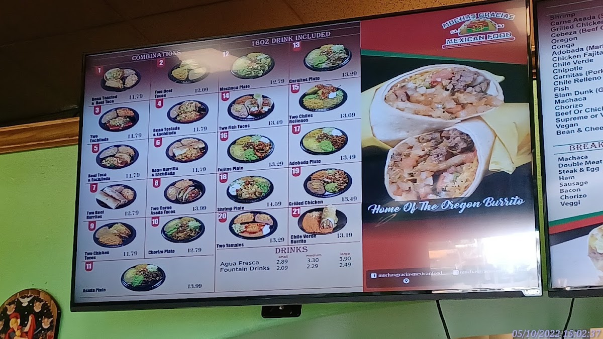 Muchas Gracias Mexican Food Menu - Image 2